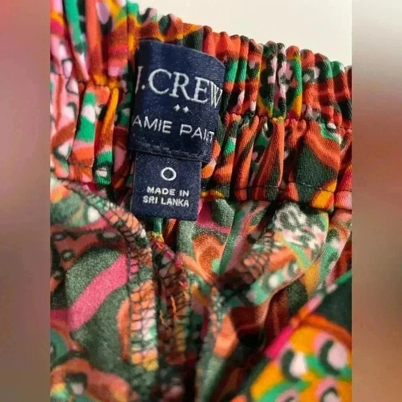 JCREW Jamie Pant. Bright floral pant. Size 0 - Picture 3 of 10
